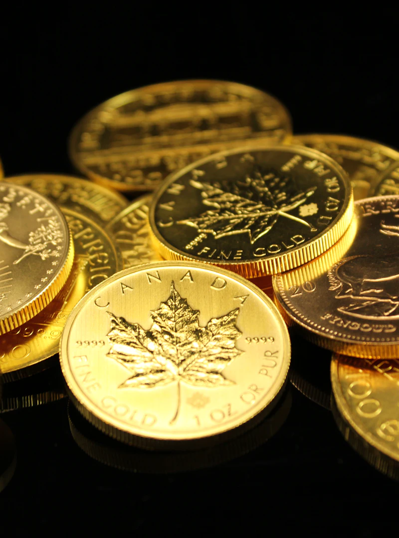 Goldmünzen Maple Leaf und Krügerrand