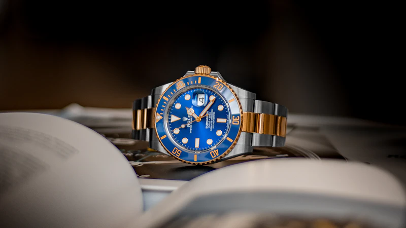 Rolex Submariner mit blauem Zifferblatt